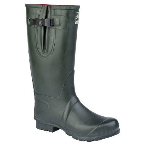 Stormwells Woodland Neoprene Olive Wellington Boots