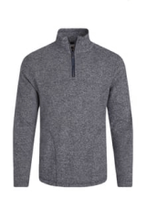 Laramie Eco 1/4 Zip Mens Snow Marl Fleece - Navy