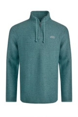 Weird Fish Mens Macaroni 1/4 Zip - Mineral Blue