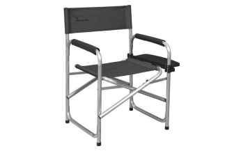 Isabella Directors Chair w/ Side Table - Dark Grey