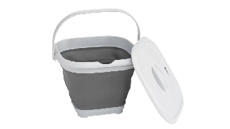 Outwell Lidded Square Collaps Bucket -  Grey Mist