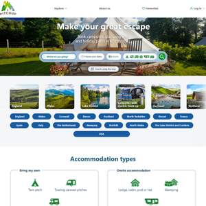 an image showing a webpage from the camp page