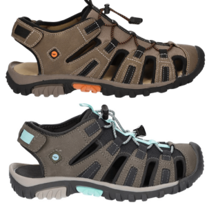 brown hiking sandal shoes